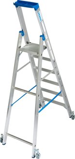 Стремянка с роликами stabilo 1х6