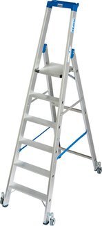 Стремянка с роликами stabilo 1х6
