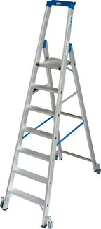 Стремянка с роликами stabilo 1х7