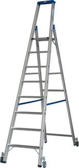 Стремянка с роликами stabilo 1х8