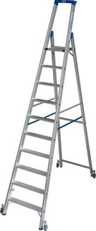 Стремянка с роликами stabilo 1х10