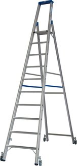Стремянка с роликами stabilo 1х10