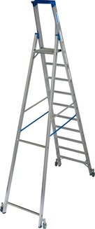 Стремянка с роликами stabilo 1х10