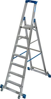 Стремянка с роликами и траверсой Stabilo 1х7