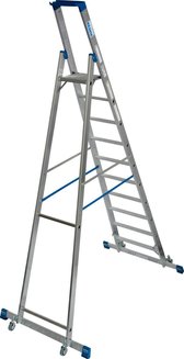 Стремянка с роликами и траверсой Stabilo 1х10