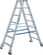 Двухсторонняя стремянка на роликах stabilo 2х7