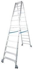 Двухсторонняя стремянка на роликах stabilo 2х12