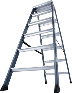 Двухсторонняя анодированная стремянка SePro D monto 2х6