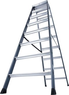 Двухсторонняя анодированная стремянка SePro D monto 2х8