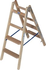 Деревянная двухсторонняя лестница с перекладинами и ступенями stabilo 2.50м