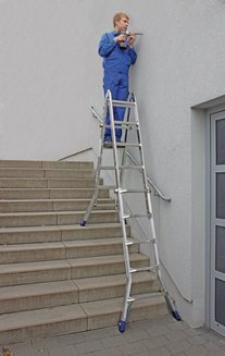Шарнирная телескопическая лестница Stabilo 4х5