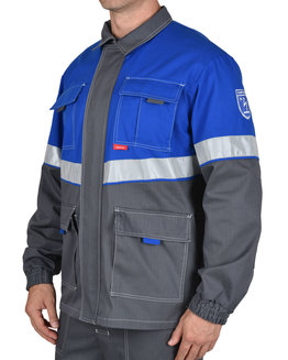 Костюм \"Самотлор\" куртка, п/к серый с вас. 80% х/б 20% п/э антист. нить 250 г/кв.