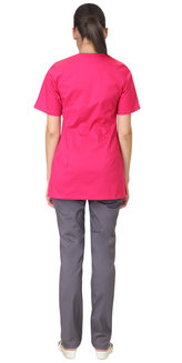 Костюм \"ВАЛЕРИЯ\" женский фуксия с темно-серым
