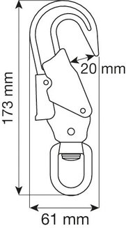 SWIVEL STEEL HOOK 20 мм
