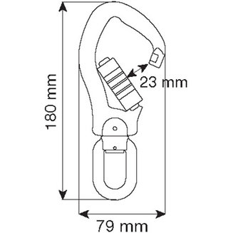 SWIVEL ALU HOOK 3LOCK
