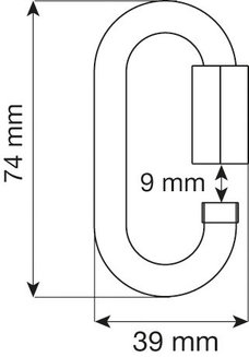 Oval 8 mm Stainless Steel Quick Link