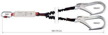 SHOCK ABSORBER REWIND DOUBLE с соединительными элементами из алюминиевого сплава 098401